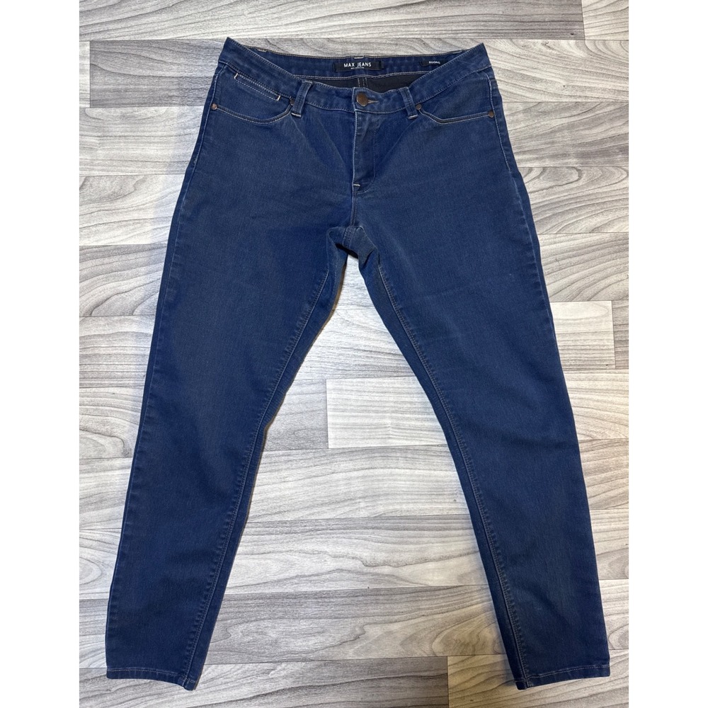 Max Jeans Womens Dark Wash Slim Fit Jeggings Denim Pants Size 10 Waist 30